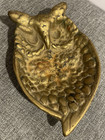 Rare Antique Brass Owl Dish ashtray - Amazing Quality And Details