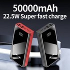 3pc 50000mah Power Bank 22 5w Fast Charging External Battery Pack For Cell Phone