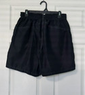 Speedo Mens Pleated Trunks Swim Shorts Drawstring Waist Pockets Size Xl Black