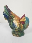 Vintage Ceramic Bird Figurine Majolica Style Mid   century European 11   