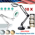 10x Magnifying Glass Desk Light Magnifier Led Lamp Reading Lamp With Base clamp