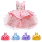 Kids Tutu Dress Flower Girls Princess Bridesmaid Wedding Party Dresses Ball Gown