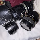 Vintage Camera Gear Lot 2 Lenses With Cases   And 1 Adapter In Original Case 