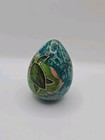 Hand Carved   Painted In Kenya Stone 3  Egg Turtles Design  Paperweight
