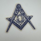Masonic Square Compass Embroidered Patch 3    Freemason Logo Iron On Applique