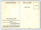 Kwazulu-natal South Africa Postcard Durban City Hall War Memorial Hall C1950 s