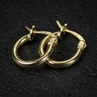 Men s Solid Yellow Gold Plated 925 Sterling Silver Post Huggie Hoop Earrings