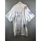 Japanese Kimono Open Robe White Floral Made In Japan