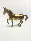    vintage Solid Bronze Horse Figurine Heavy Metal Standing Stallion Statue 8 x6 