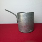 Heavy Thick 2 6mm French Antique Copper Saucepan Hand Hammered Tinlined Pot 5 5   