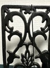 Vtg Cast Iron Metal Cookbook Book Bible Stand Recipe Holder Stand Both Weights