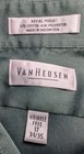 Van Heusen Green Dress Shirt Wrinkle Free Button Down Royal Pique Men s 17 34-35