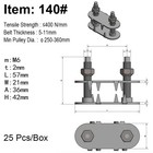 140e Box Of 25 Quick-fit  tm  Bolt Solid Steel Plate Fastener  20000 For Flexco