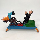 Vintage Cast Iron  dentist Pulling Tooth  Mechanical Coin Bank