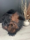 Large Sheepskin Rug Pelt Natural Black Icelandic Pet Friendly Accent Decor