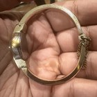 Vintage Timex Mechanical Wind Up Silver Womens Cuff Watch For Repair 17mm