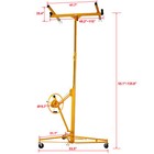 Yellow 4 X 16  Drywall Panel Lifter Hoist Jack Rolling Caster Lockable Diy Tool