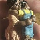 Black Americana 2    Figurine - Mother And Son - Vtg