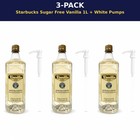 Starbucks Sugar Free Vanilla Syrup 3 Pack 1l Bottles White Pumps
