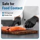Black Disposable Nitrile Gloves - Food Safe  Latex-free  Powder-free For Cooking