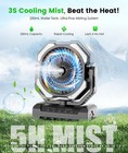 Camping Misting Fan 24000mah Portable Battery Powered For Outdoor