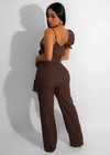 Kaimimei Womens Casual Jumpsuits V-neck Sleeveless Ruffle Backless Belted Wid   
