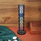  Marble Soapstone Incense Stick Tower Burner Round 3x3x10 5 Inch Black