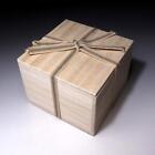 xu14 Japanese High-class Kiri Wooden Box For Tea Bowl  Shiozan  6 4   Brand-new