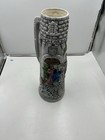 Vintage Pottery Relief - 1 2l German Mid Evil Knights Tankard Mug Beer Stein