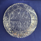 Vintage Anchor Hocking Clear Glass Stars And Bars Serving Bowl 7-3 8 