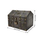 Wooden Treasure Chest Boxes Vintage Wooden Storage Box With Lock Hand Crafted   