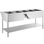 Five Pan Open Well Electric Steam Table With Undershelf - 208 240v  3750w