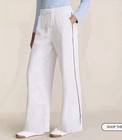 Lou   Grey Whisper White Piped Elite Fleece Sweat Set Size Medium Nwt