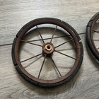 Antique Vintage Metal Spoked Wagon Cart Wheels Baby Buggy Wheels Lot Of 2