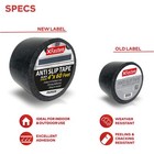 Xfasten Anti Slip Tape  Black  4-inches X 60-foot  Non Slip Grip Tape For Sta   