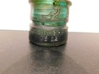 Hemingray-number 12 Glass Insulator Blue Aqua Insulator - 4  Tall Embossed 1893