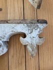 Pair Antique Wood Corbels Bracket Fleur De Lis Huge