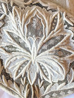 Beautiful Antique French Hand Embroidered Applique Edwardian Lace Bonnet C1910s