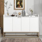 Sideboard Buffet Storage Cabinet With Large Storage Space And Adjustable Shelf