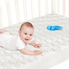 Crib Mattress Protector Waterproof Sheets Fitted 52    X 28     White   Ultra Soft C