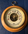 Vintage Wood Brass Glass Atco Barometer Made In Germany Untested Antique  