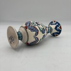 Vintage 9 5   handmade Handpainted Turkish Altin Gini Vase Kutahya Signed Rare