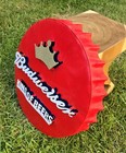 Budweiser King Of Beers Bottle Cap Metal Sign 19 5 Inch Diameter