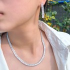 Gold Plated Cz Long Baguette Necklace Earrings Bracelet Set For Wedding Jewelry