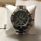 Akribos Xxiv Men s Quartz Chronograph Black Dial Silver Ss Bracelet Watch