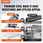 Vevor Stainless Steel Work Table Commercial Prep Table 24x24 Inch With 4 Casters