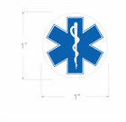 Star Of Life   Ems Emt Medic Firefighter   Quantity 24  1  Diameter Stickers 