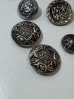 Vintage Antique Mixed Metal Buttons Lot 15 Ornate Silver Gold Tones