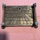 Mcm Antique Cast Brass Fireplace Tool Holder Base Stand - Repair   Parts As-is