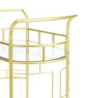Better Homes   Gardens Gold Metal And Glass Fitzgerald Serving Bar Cart